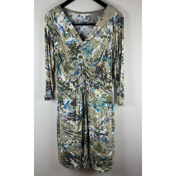 CABi Dress Stretch Jersey Knit Midi L Multicolored Long Sleeve - Picture 1 of 8